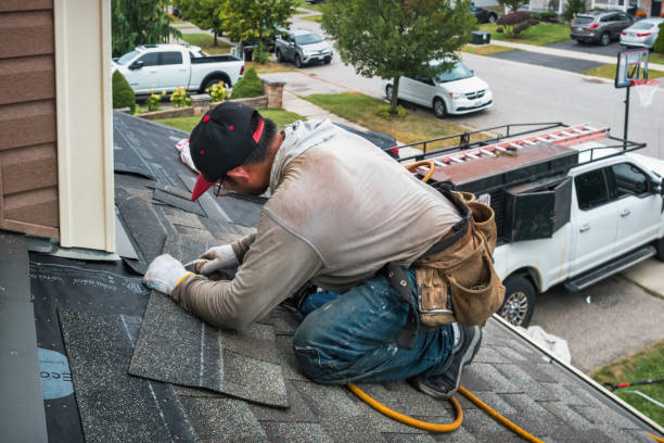 Professional Roofing technician working in North Billerica, MA